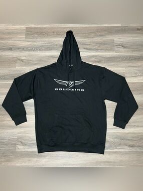 Honda Goldwing Men's XL Hoodie Sweatshirt Logo Black Motorcycle Cotton Stretch
